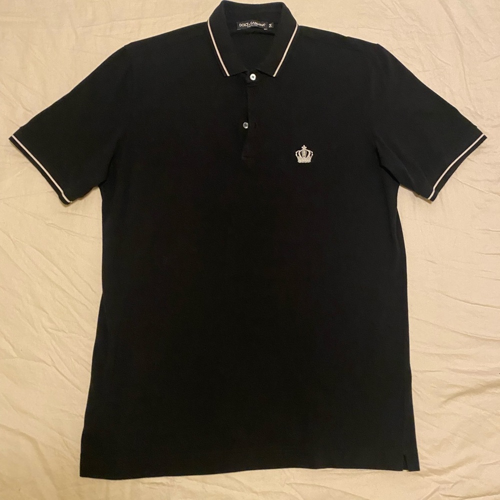 Black Dolce & Gabbana polo shirt. Size 3XL